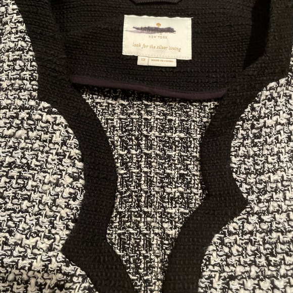 $428 NWOT KATE SPADE NY Womens Scallop Tweed Jacket Size 12 - Picture 7 of 13
